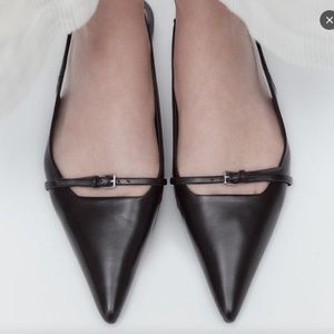 ZARA Pointy Toe Slingback Flats - Size 10 / 40